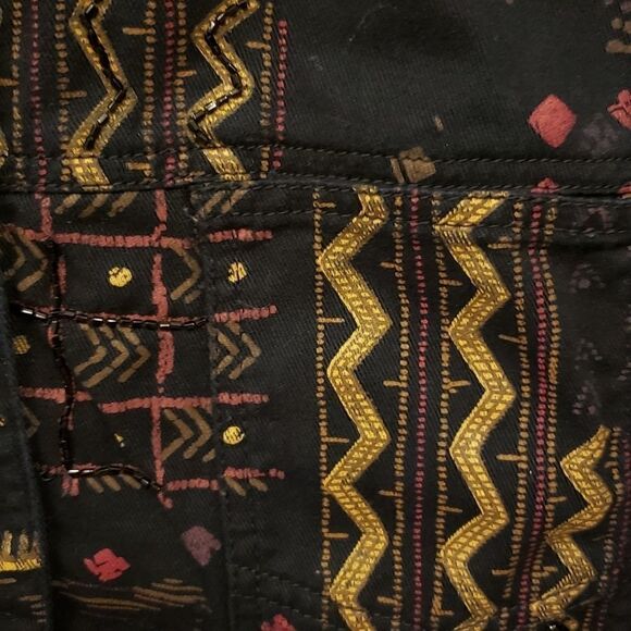 Chico's cropped  long sleeve multicolored jacket - Picture 3 of 6